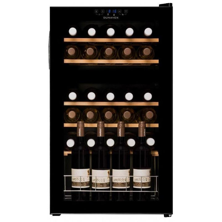 Dunavox - 30 bottle Freestanding Dual Zone Wine Cabinet DX-30.80DK Elite Wine Refrigeration