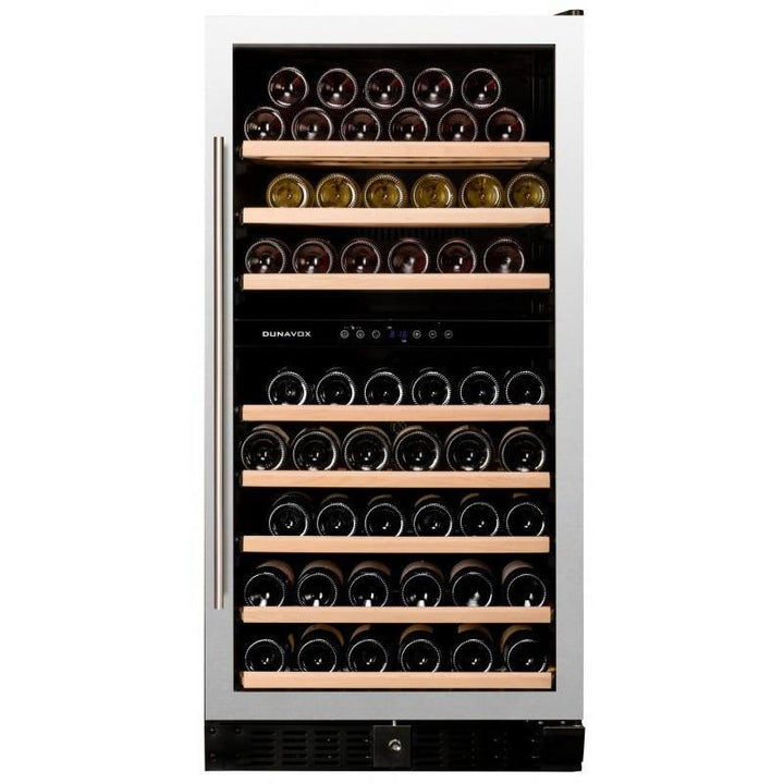 Dunavox - 94 bottle Built in Dual Zone Wine Cooler DX-94.270SDSK Elite Wine Refrigeration