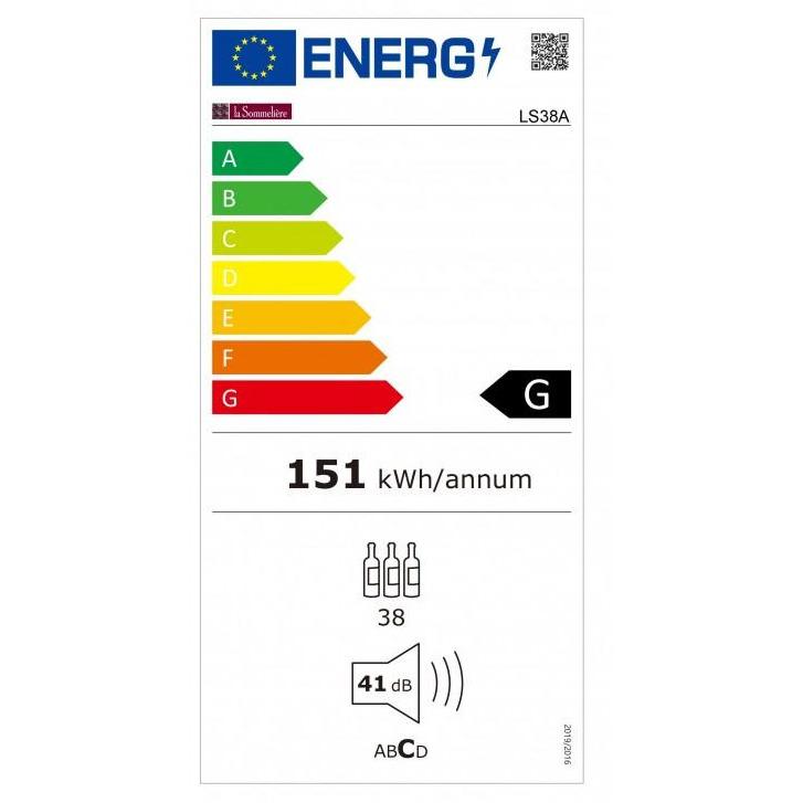 La Sommeliere - 38 Bottle Freestanding Wine Fridge LS38A