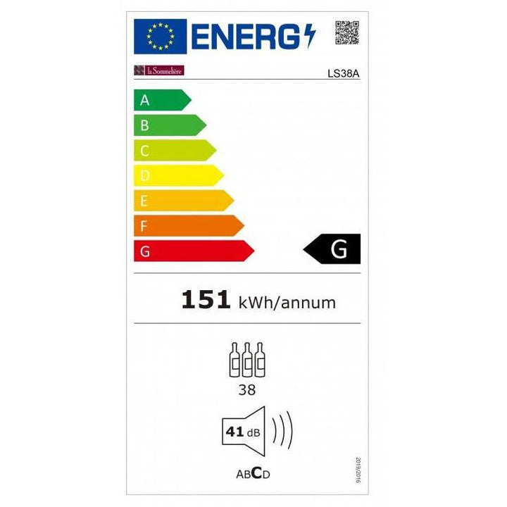 La Sommeliere - 38 Bottle Freestanding Wine Fridge LS38A