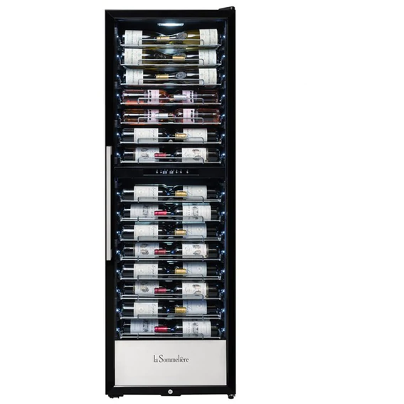 La Sommeliere - 152 Bottle Freestanding Dual Zone Wine Cabinet PRO160DZ