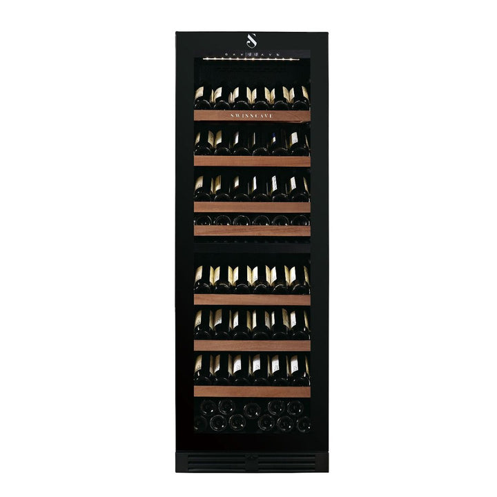 SWISSCAVE Premium - 600mm Dual Zone - 134 Bottle - Freestanding / Built In Wine Cooler - WLB-460DFLD-MIX