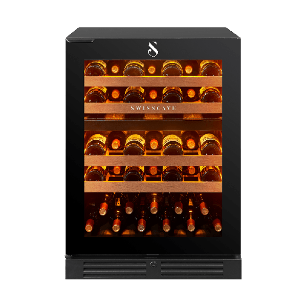 SWISSCAVE Premium - 600mm Dual Zone - Built in Undercounter Wine Cooler - WLU-160DF