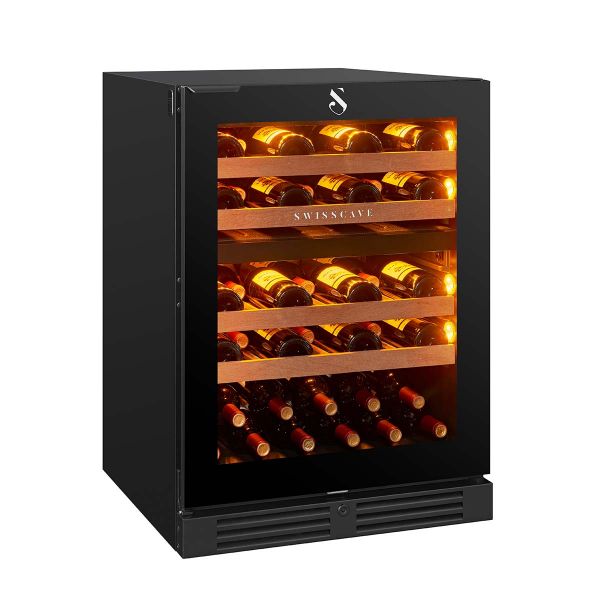 SWISSCAVE Premium - 600mm Dual Zone - Built in Undercounter Wine Cooler - WLU-160DF